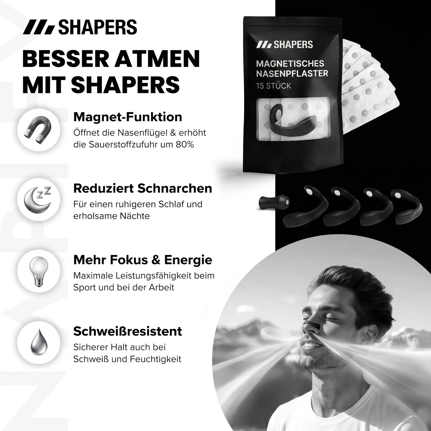 BreatheMax+ Nasenpflaster 15 Stück